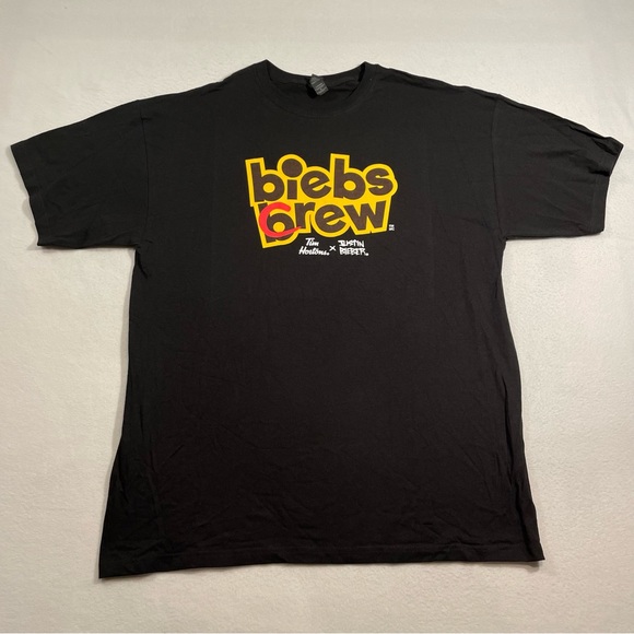 Tim Hortons Biebs Crew T Shirt Size XL by Justin Bieber - Picture 3 of 9